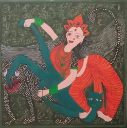 Durga Mata (Gond Art)