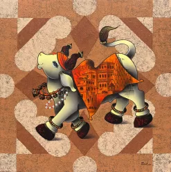 Rangoli-A welcome for Nandi
